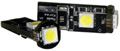 Комплект из 2-х сверхъярких светодиодных ламп MTF Light T10 Can 5W со встроенной обманкой, цветовая температура 5000 K, светодиоды Philips